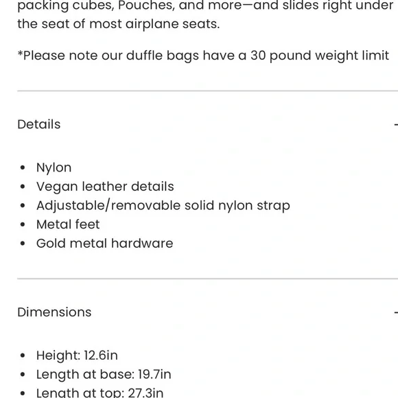 Stoney Clover Lane Weekender Duffle in Camel NEW - Picture 7 of 8